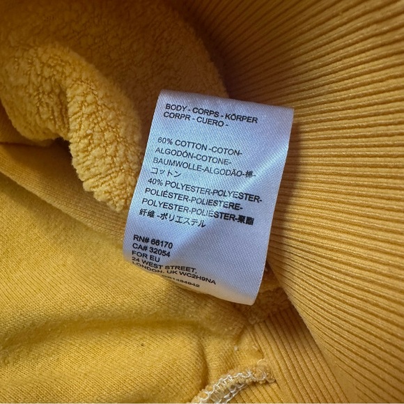 BDG Urban Outfitters Sweatshirt, Asymmetrical, Drapy, Oversized Bright Yellow, S - Picture 7 of 10